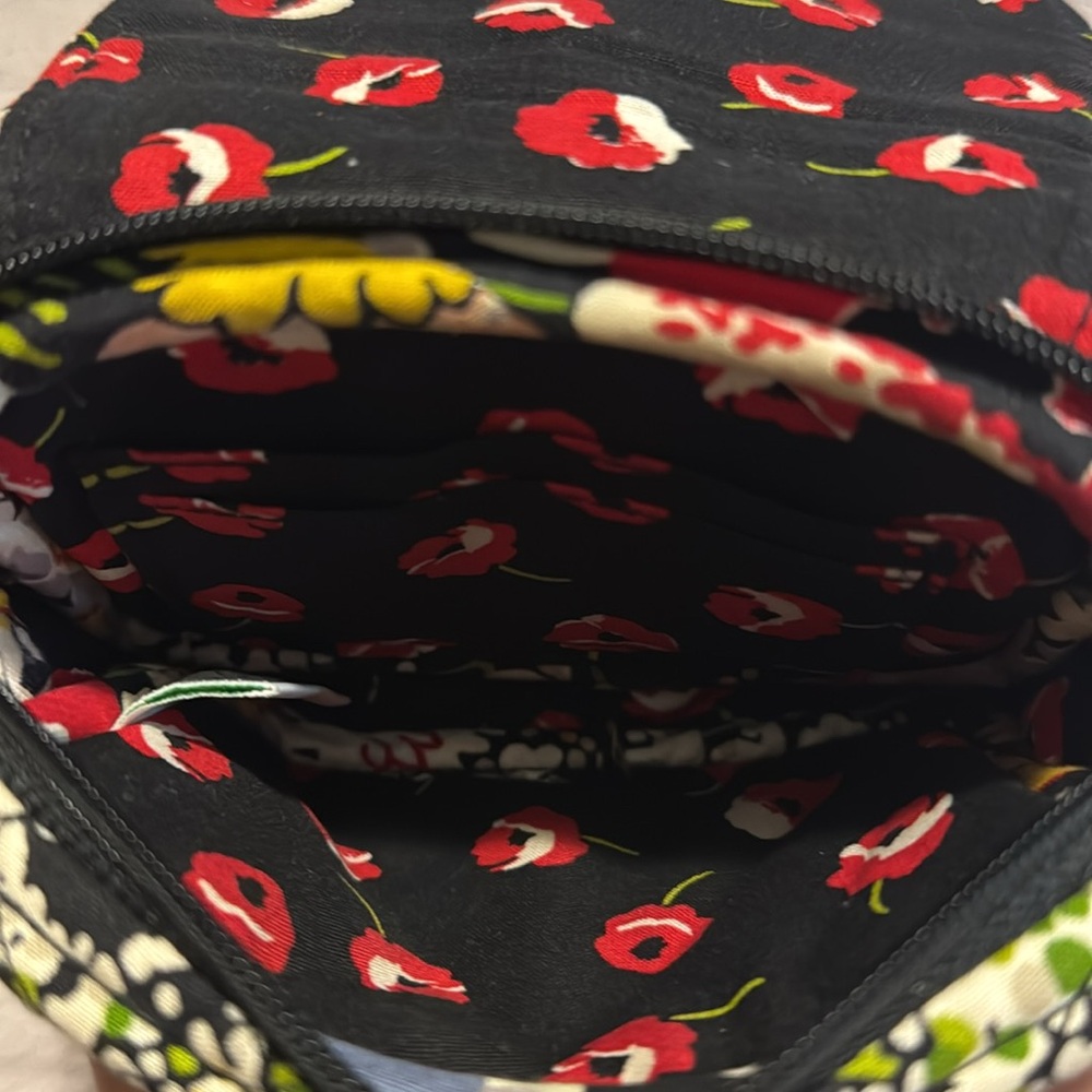 Vera Bradley Little Hip Crossbody Bag Poppy Fields Multi Colored - Picture 4 of 5